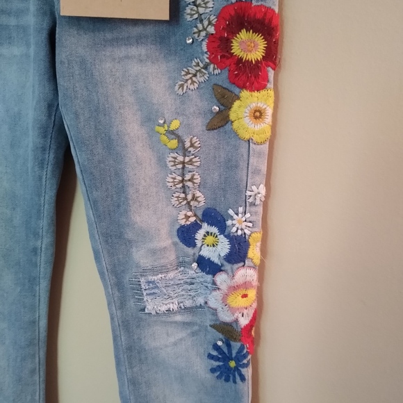 Rock & Indigo Embellished Jeans!! Sz 8/28!! - Picture 5 of 8